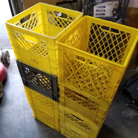 Milk crates are designed to carry milk containers from the dairy to retail outlets such as restaurants and grocery stores, but these humble boxes have become so popular that they are manufactured for a variety of uses. . Used milk crates for sale